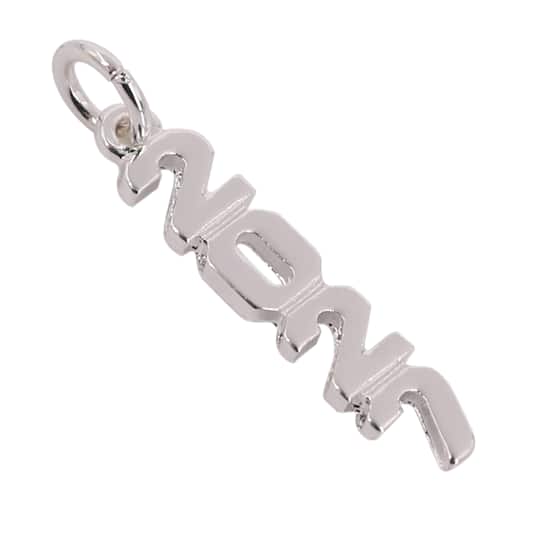 Silver Plated 2027 Charm by Bead Landing™